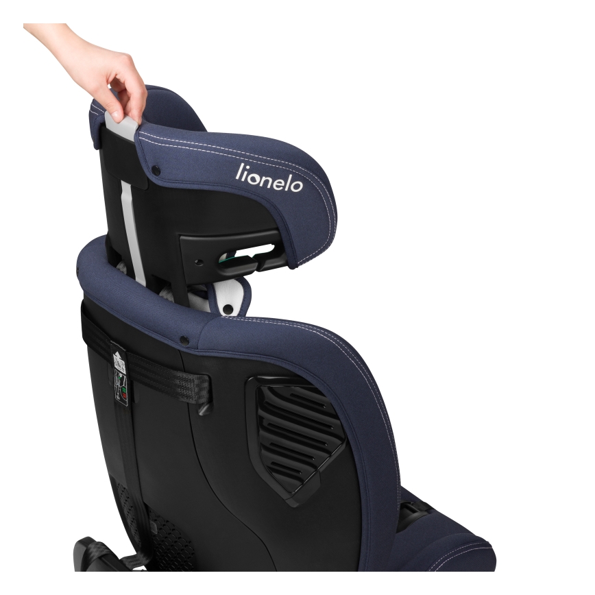 Lionelo - Drejelig autostol med base BASTIAAN ONE i-Size 40-150 cm Blue Navy