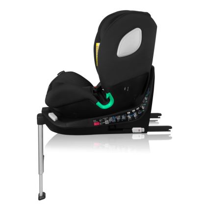 Lionelo - Autostol med drejbar base BRAAM AIR i-Size 40-150 cm Black Carbon