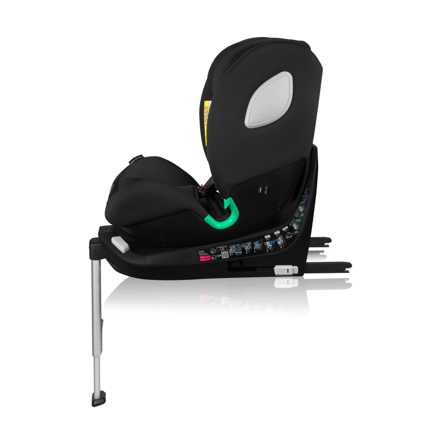 Lionelo - Autostol med drejbar base BRAAM AIR i-Size 40-150 cm Black Carbon