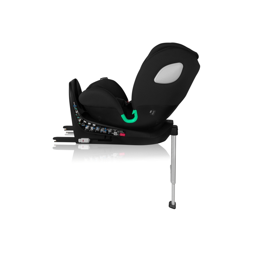 Lionelo - Autostol med drejbar base BRAAM AIR i-Size 40-150 cm Black Carbon