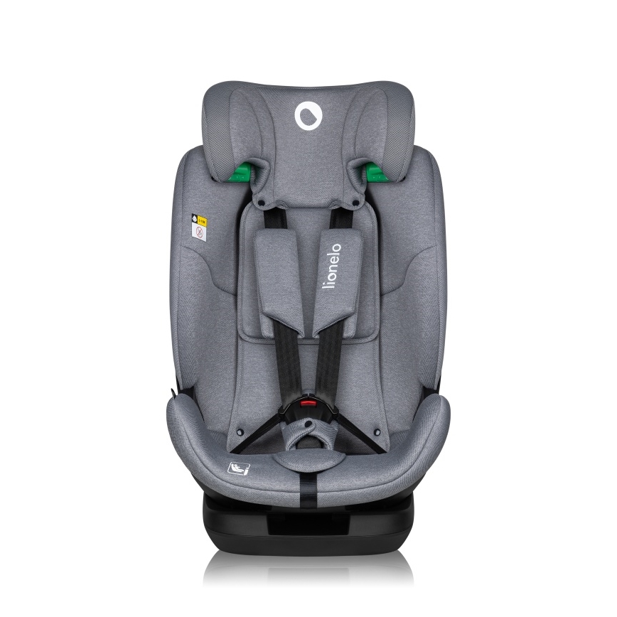 Lionelo - Drejelig autostol med base LAVENDER i-Size 76-150 cm Grey Stone