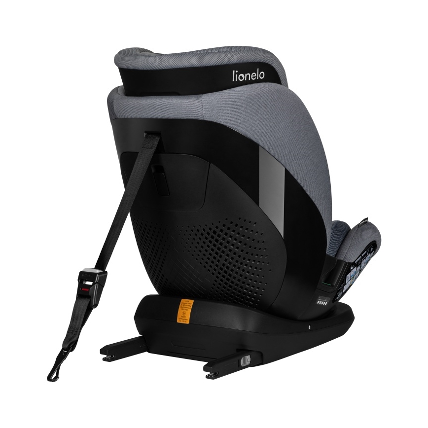 Lionelo - Drejelig autostol med base LAVENDER i-Size 76-150 cm Grey Stone