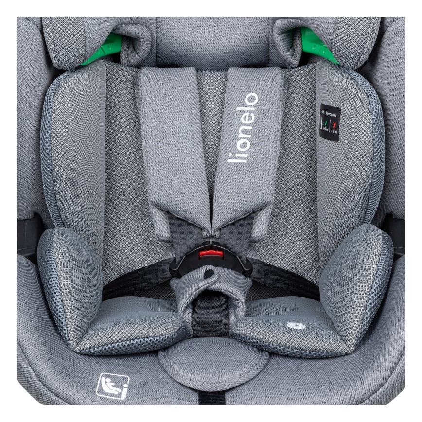 Lionelo - Drejelig autostol med base LAVENDER i-Size 76-150 cm Grey Stone