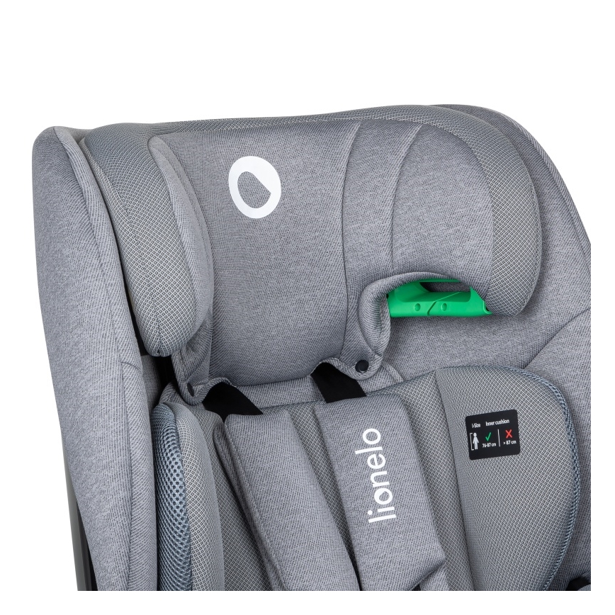 Lionelo - Drejelig autostol med base LAVENDER i-Size 76-150 cm Grey Stone