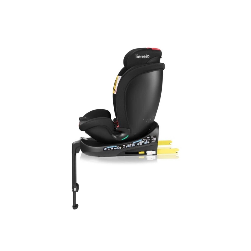 Lionelo - Drejelig autostol med base NAVY i-Size 40-150 cm sort/rød
