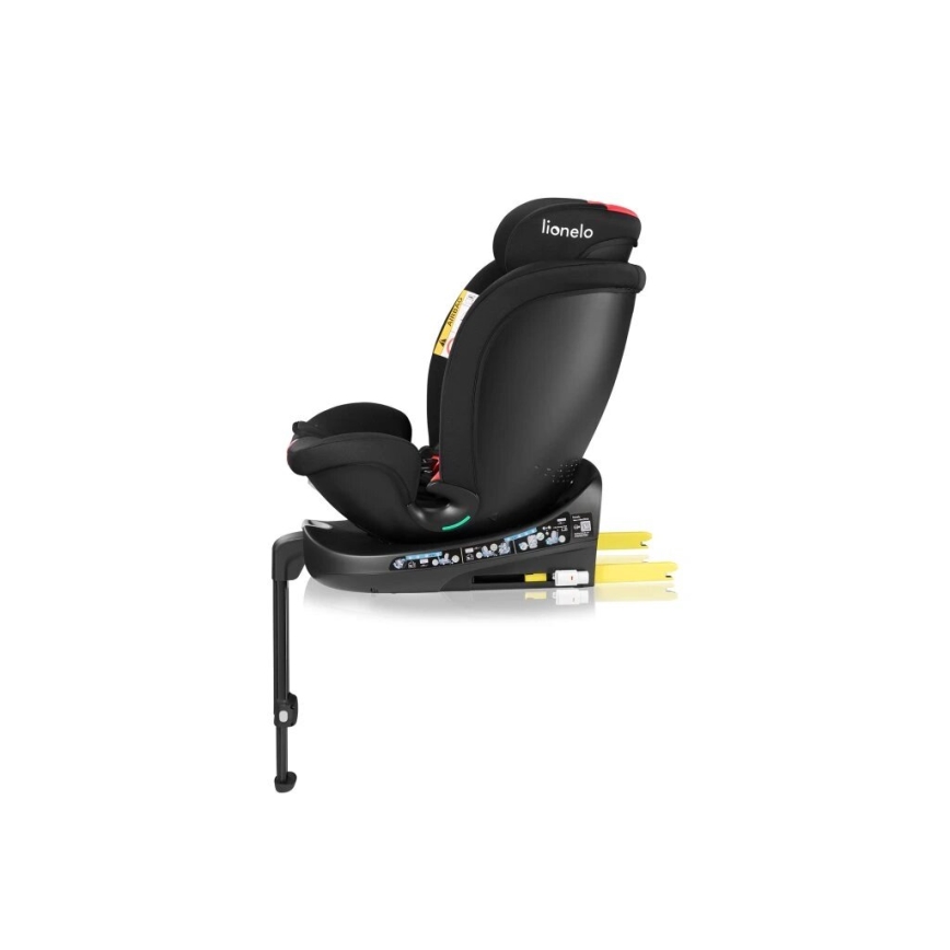 Lionelo - Drejelig autostol med base NAVY i-Size 40-150 cm sort/rød
