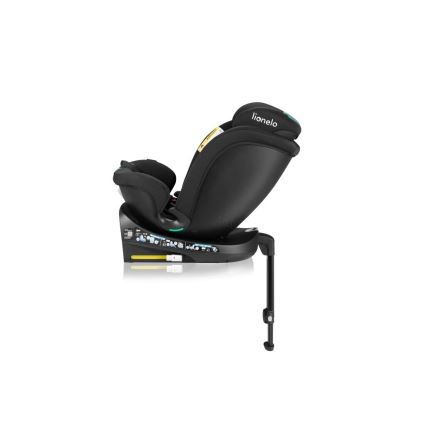 Lionelo - Drejelig autostol med base NAVY i-Size 40-150 cm sort/turkis