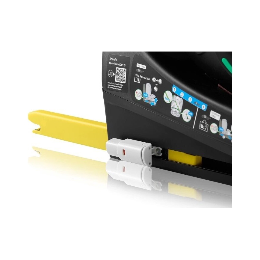 Lionelo - Drejelig autostol med base NAVY i-Size 40-150 cm sort/turkis