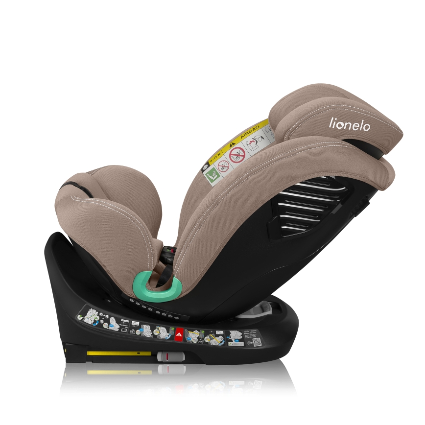 Lionelo - Autostol med drejbar base BASTIAAN ONE i-Size 40-150 cm Beige Sand