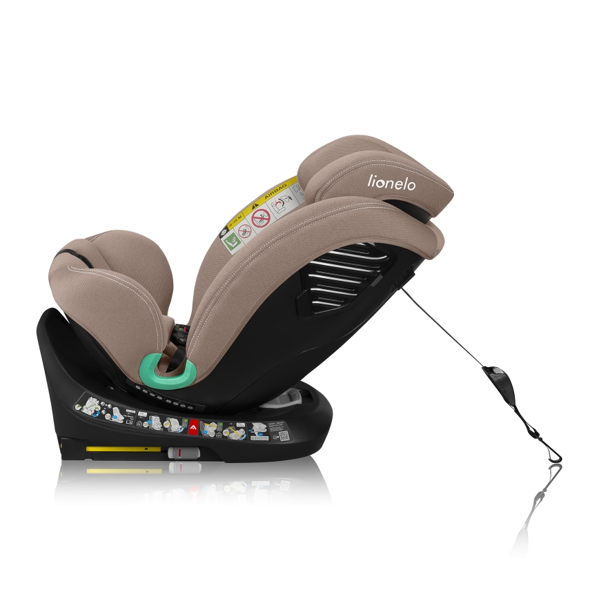 Lionelo - Autostol med drejbar base BASTIAAN ONE i-Size 40-150 cm Beige Sand