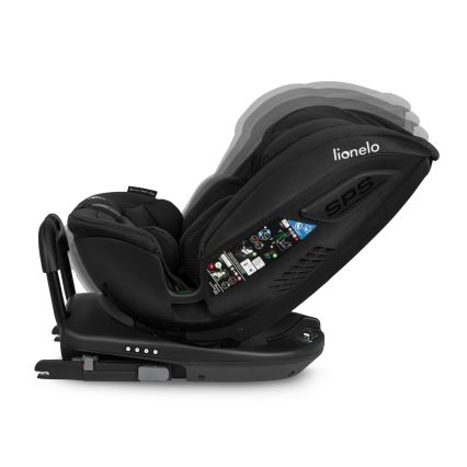 Lionelo - Drejesæde med base BASTIAAN i-Size 40-150 cm Black Carbon