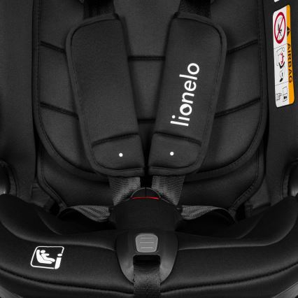 Lionelo - Drejesæde med base BASTIAAN i-Size 40-150 cm Black Carbon