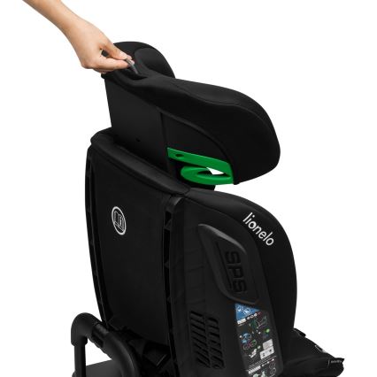 Lionelo - Drejesæde med base BASTIAAN i-Size 40-150 cm Black Carbon