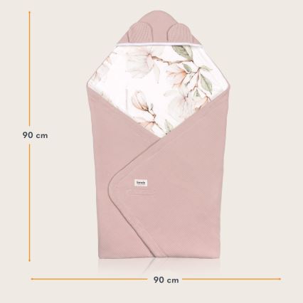 Lionelo - Dæk til bil babysæde TRAVEL SWADDLE 90x90 cm Beige Magnolia