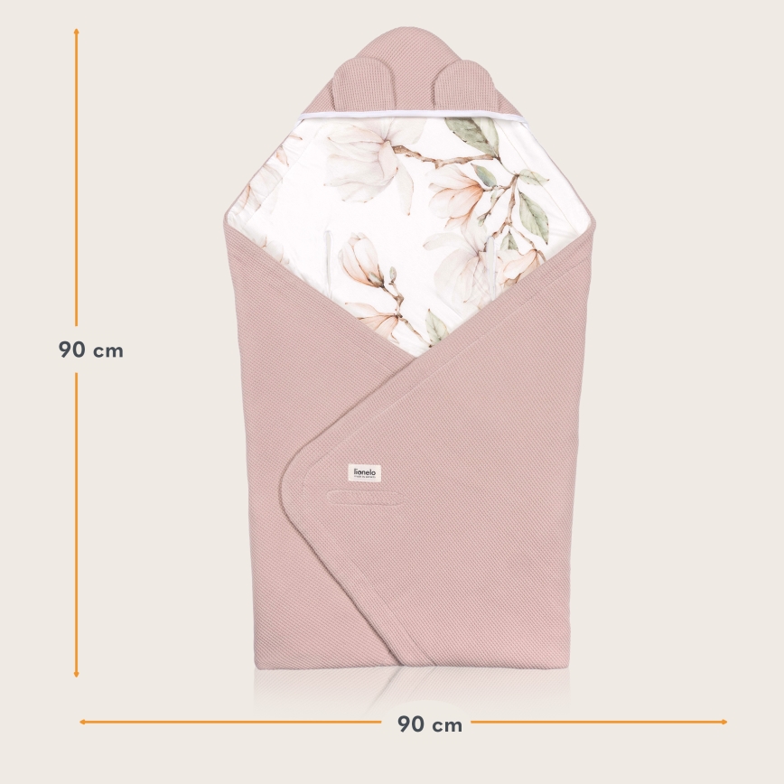 Lionelo - Dæk til bil babysæde TRAVEL SWADDLE 90x90 cm Beige Magnolia