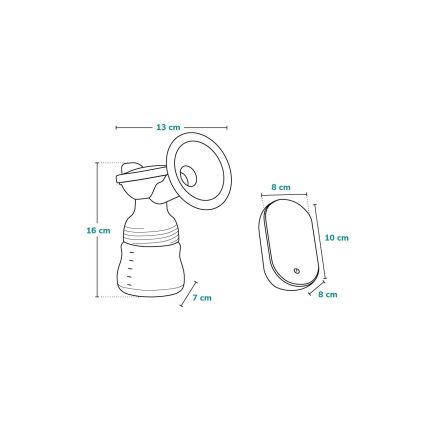Lionelo - Elektrisk genopladelig brystpumpe FIDI GO 5V 1200 mAh 150ml