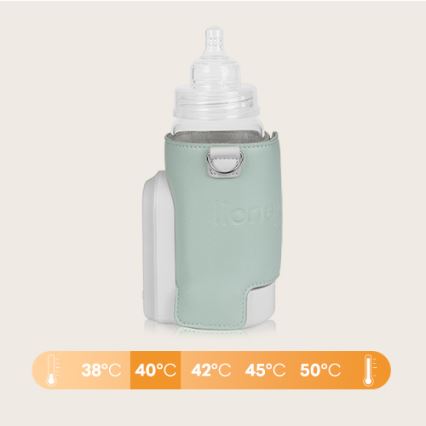 Lionelo - Flaskevarmer genopladelig THERMUP GO EVO 18W/5V grøn/hvid