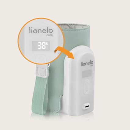 Lionelo - Flaskevarmer genopladelig THERMUP GO EVO 18W/5V grøn/hvid
