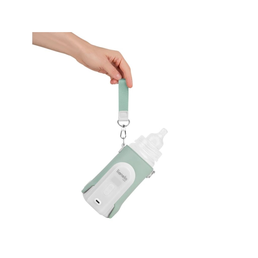 Lionelo - Flaskevarmer genopladelig THERMUP GO EVO 18W/5V grøn/hvid