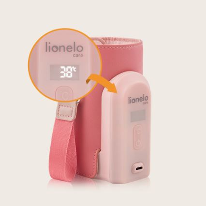 Lionelo - Flaskevarmer genopladelig THERMUP GO EVO 18W/5V lyserød
