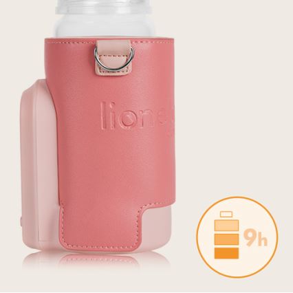 Lionelo - Flaskevarmer genopladelig THERMUP GO EVO 18W/5V lyserød