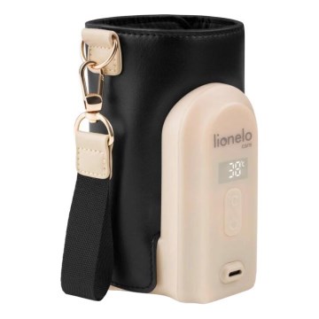Lionelo - Flaskevarmer genopladelig THERMUP GO EVO 18W/5V sort/beige