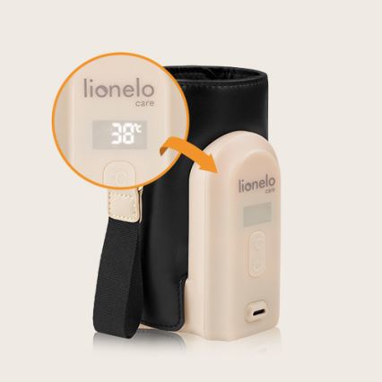 Lionelo - Flaskevarmer genopladelig THERMUP GO EVO 18W/5V sort/beige