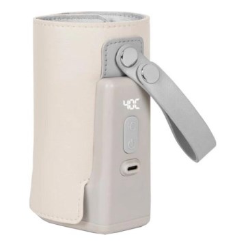 Lionelo - Flaskevarmer genopladelig THERMUP GO PLUS 10W/5V beige