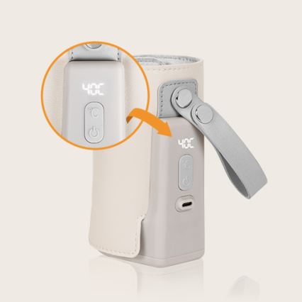 Lionelo - Flaskevarmer genopladelig THERMUP GO PLUS 10W/5V beige