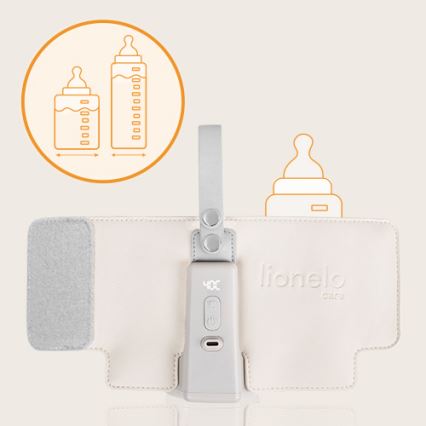 Lionelo - Flaskevarmer genopladelig THERMUP GO PLUS 10W/5V beige