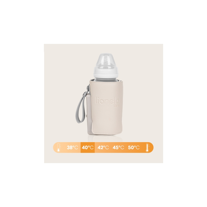Lionelo - Flaskevarmer genopladelig THERMUP GO PLUS 10W/5V beige