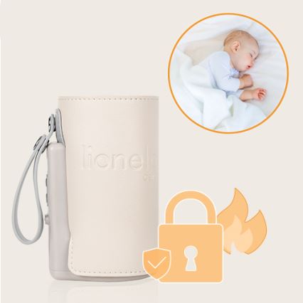 Lionelo - Flaskevarmer genopladelig THERMUP GO PLUS 10W/5V beige