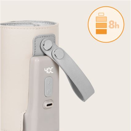 Lionelo - Flaskevarmer genopladelig THERMUP GO PLUS 10W/5V beige