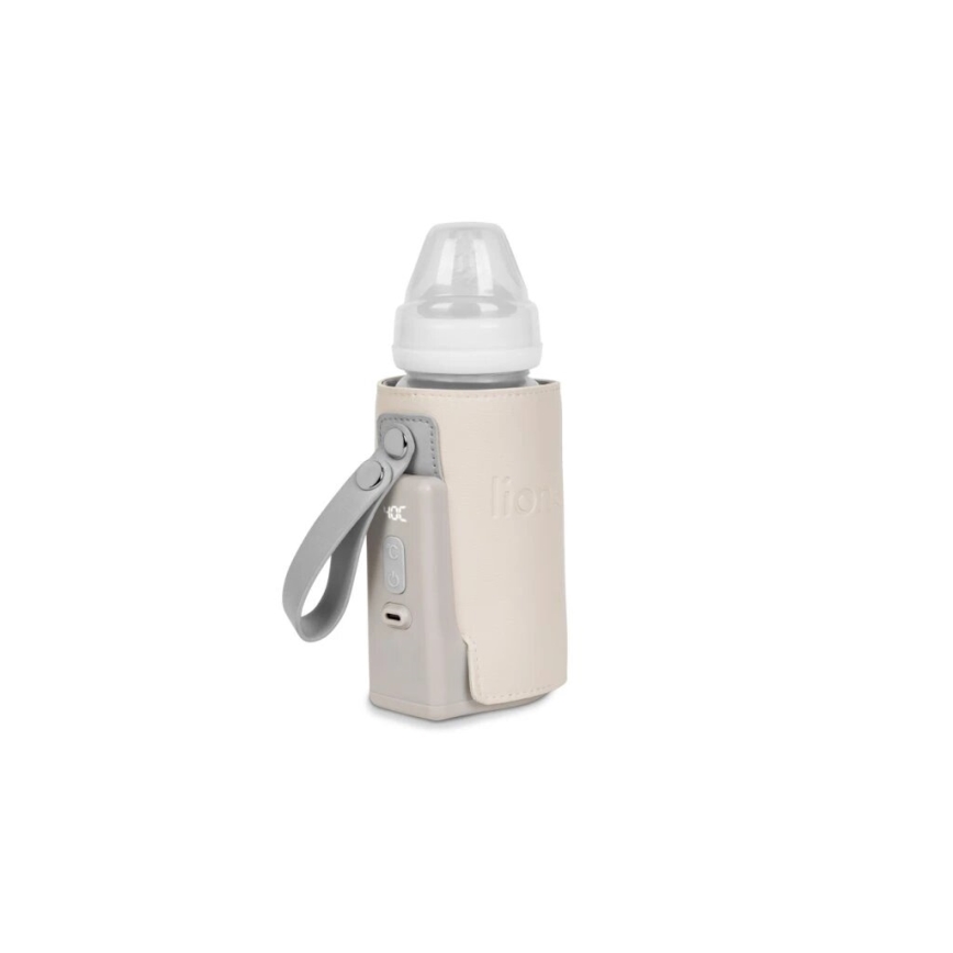 Lionelo - Flaskevarmer genopladelig THERMUP GO PLUS 10W/5V beige