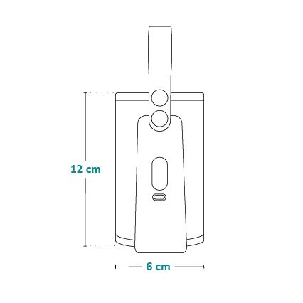 Lionelo - Flaskevarmer genopladelig THERMUP GO PLUS 10W/5V blå/grå