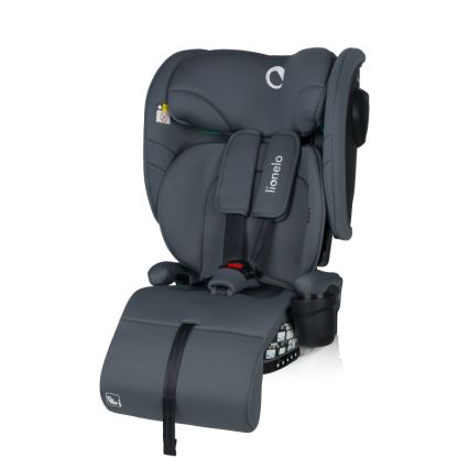 Lionelo - Foldbar autostol NELLY i-Size 76-150 cm Grå Grafit