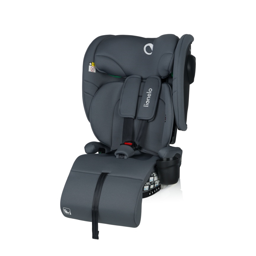 Lionelo - Foldbar autostol NELLY i-Size 76-150 cm Grå Grafit
