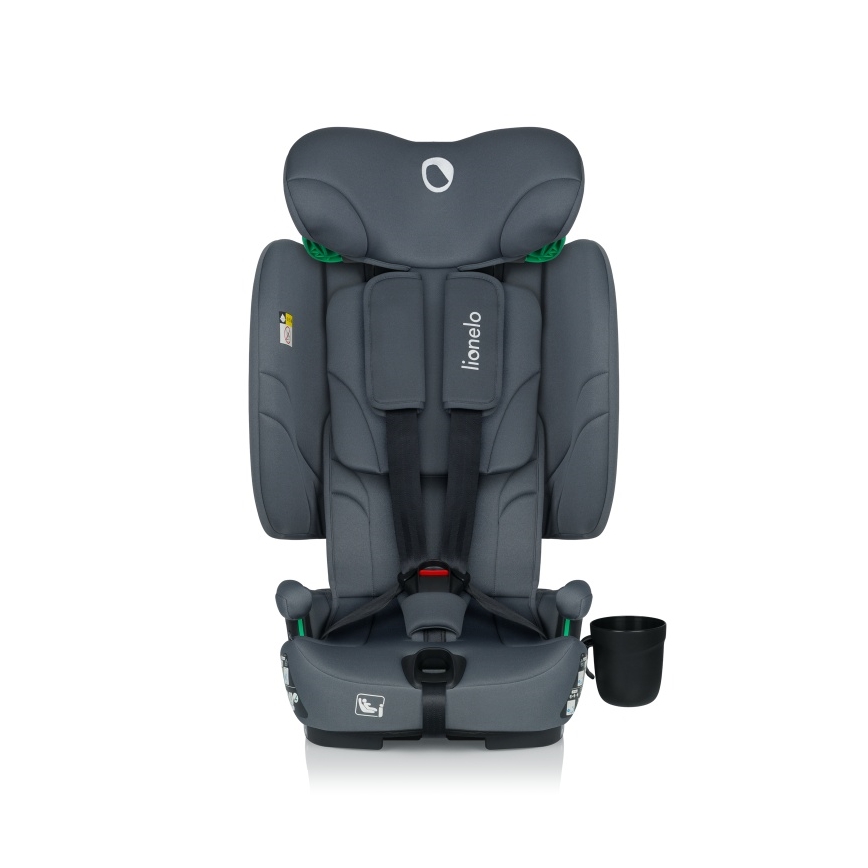 Lionelo - Foldbar autostol NELLY i-Size 76-150 cm Grå Grafit