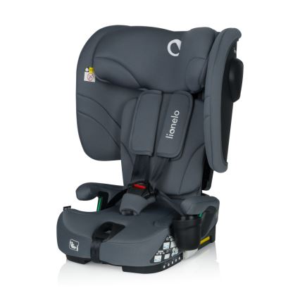 Lionelo - Foldbar autostol NELLY i-Size 76-150 cm Grå Grafit