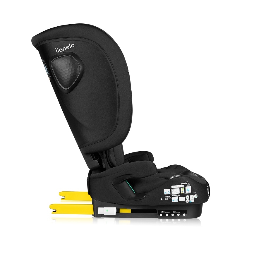 Lionelo - Foldbar autostol NELLY i-Size 76-150 cm Sort Carbon