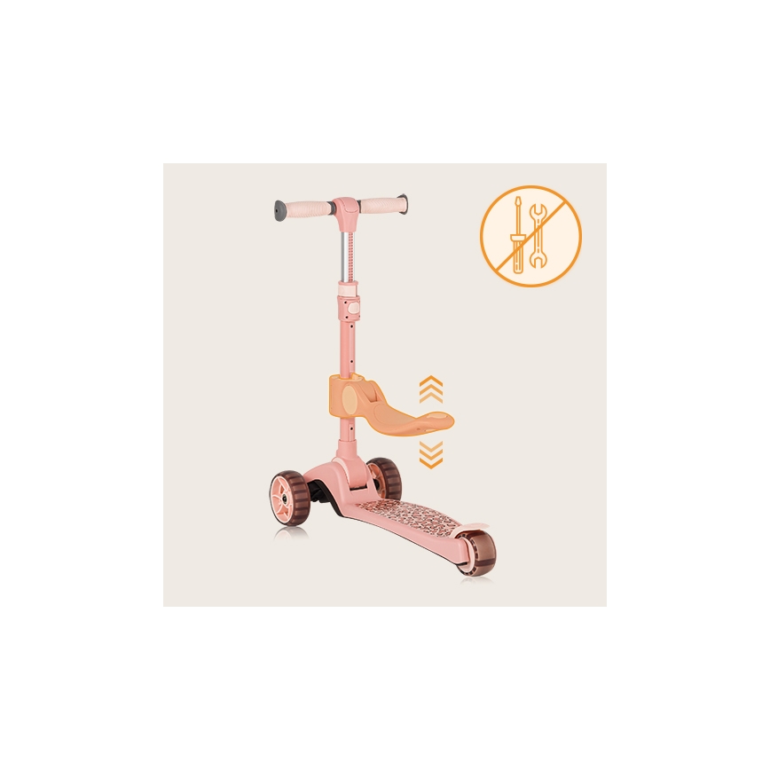 Lionelo - FRANKY 2-i-1 børneløbehjul, lyserød