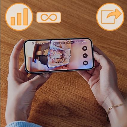 Lionelo - Genopladelig babymonitor BABYLINE GO 5V 3350 mAh