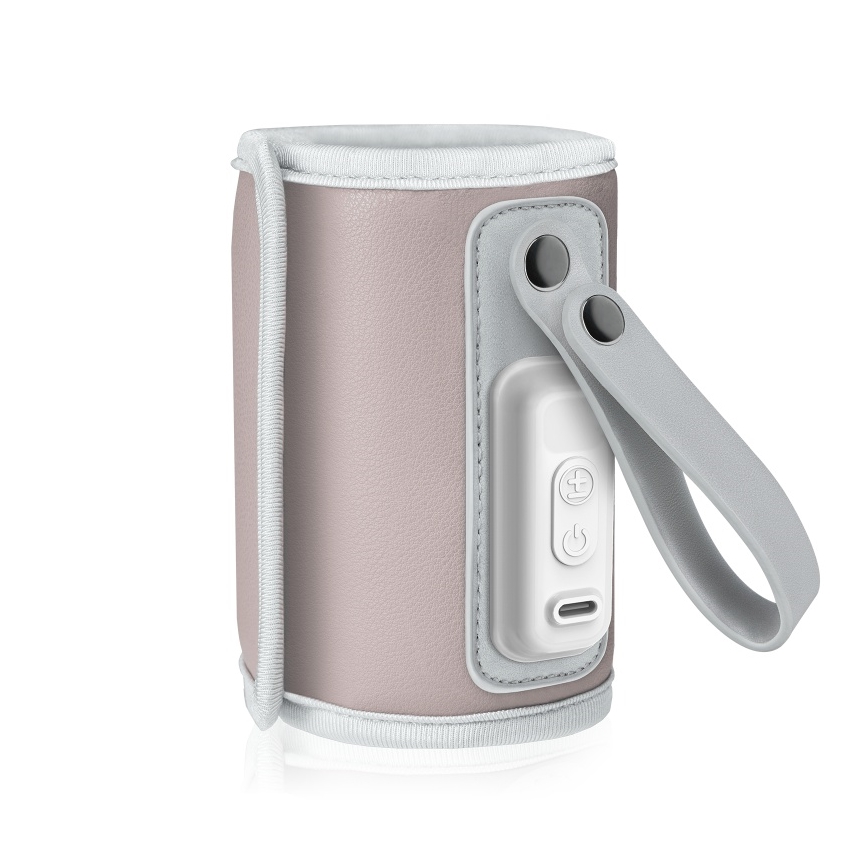 Lionelo - Genopladelig flaskevarmer THERMUP GO 18W/5V Baby Pink