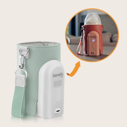 Lionelo - Genopladelig flaskevarmer THERMUP GO EVO 18W/5V grøn/hvid