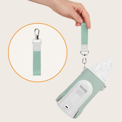 Lionelo - Genopladelig flaskevarmer THERMUP GO EVO 18W/5V grøn/hvid