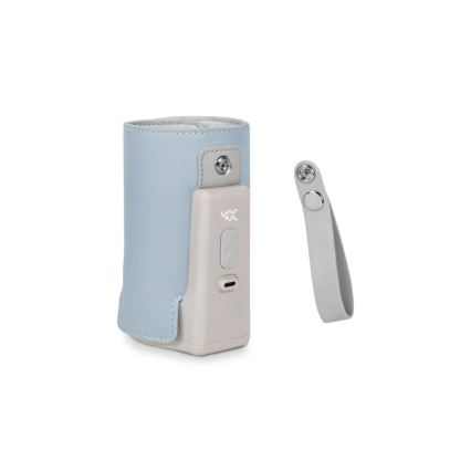 Lionelo - Genopladelig flaskevarmer THERMUP GO PLUS 10W/5V blå/grå