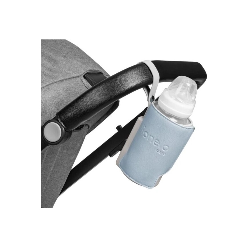 Lionelo - Genopladelig flaskevarmer THERMUP GO PLUS 10W/5V blå/grå