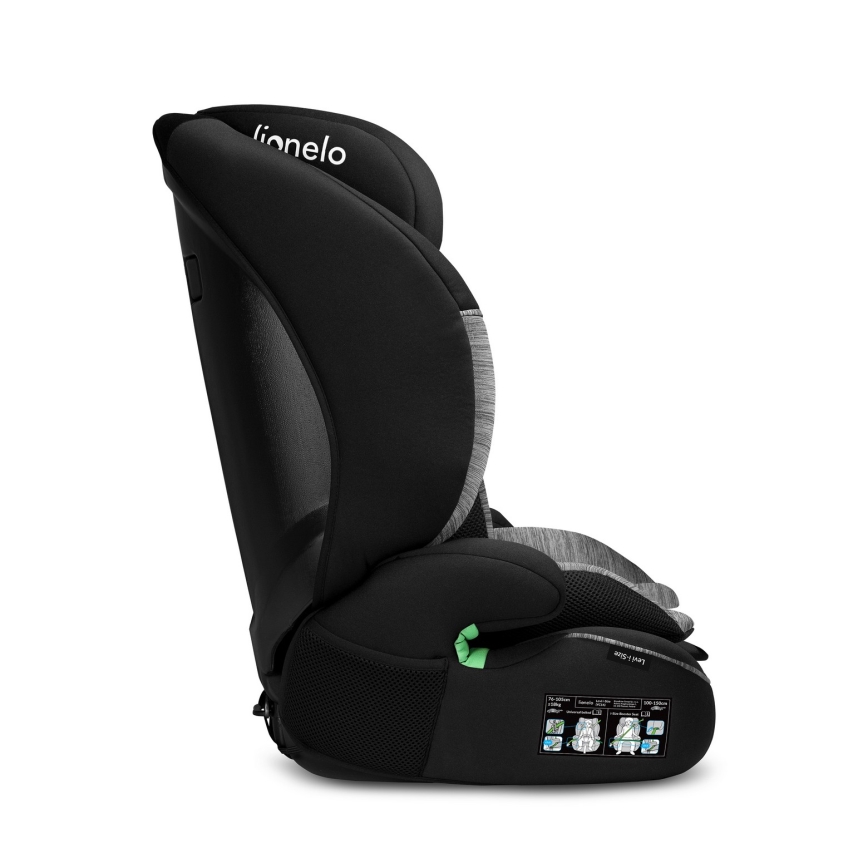 Lionelo - i-Size bilstol LEVI 76-150 cm Sort Grå