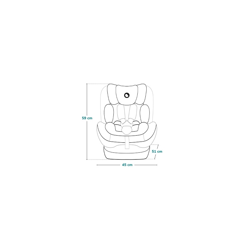 Lionelo - IZZY i-Size autostol 40-150 cm Sort Carbon
