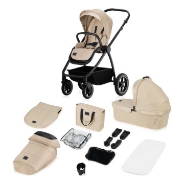 Lionelo - Kombinationsklapvogn 2-i-1 MERIL Beige Sand